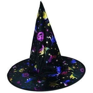 Rappa Felnőtt boszorkány/varázsló kalap mintával, halloween kép