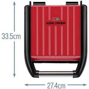George Foreman 25030-56 Gril Compact Steel Red kép