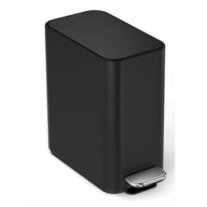 Simplehuman Keskeny pedálos szemetes, 5 l, matt fekete acél kép
