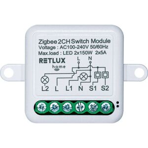 RETLUX RSH 306 Smart, rejtett relé 2 × 5A kép