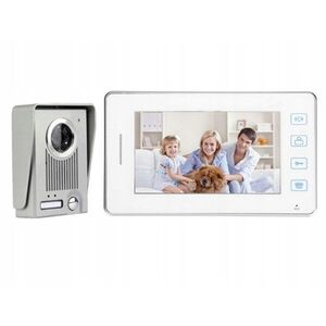 Verk 27801 videó kaputelefon LCD monitorral, kis- és nagykapuhoz, 220 V, fehér kép