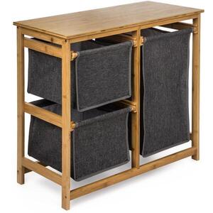 G21 polcos szennyestartó, 68 × 33 × 65 cm, 72 l, bambusz kép