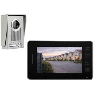 Verk 27801 videó kaputelefon LCD monitorral, kis- és nagykapuhoz, 220 V, fekete kép
