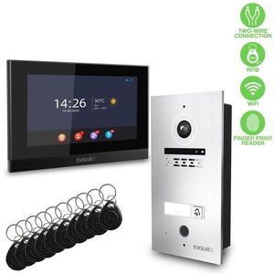 EVOLVEO DoorPhone ID-1, 2-vezetékes, RFID, ujjlenyomat és ONVIF kamera támogatással kép