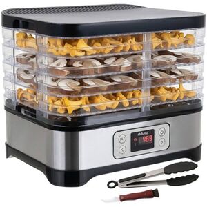 Ruhhy Gomba-, gyümölcs- és zöldségszárító 10 l, 5 tálca, LCD, 24 órás időzítő, 35-70°C kép