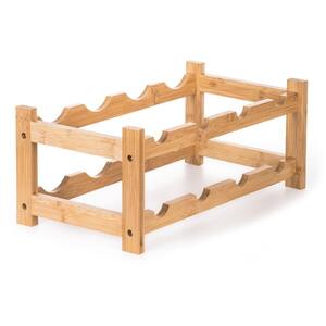 G21 Állvány 8 palackhoz 42, 8 × 23, 5 × 17, 8 cm, bambusz kép