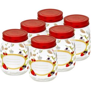 Toro Befőttes üveg tetővel, 380 ml, 6 darab, gyümölcs kép