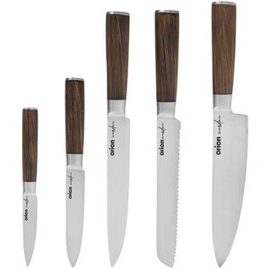 Orion 5 db-os rozsdamentes acél konyhai késkészlet WOODEN kép