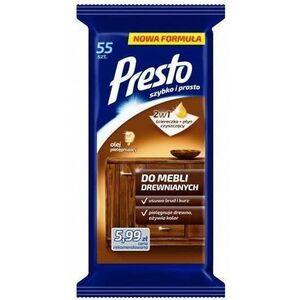 PRESTO Tisztítókendő fa bútorhoz 55 db kép