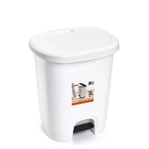 Plastic Forte Color szeméttároló, fehér, betét nélkül pedállal, 18 l kép