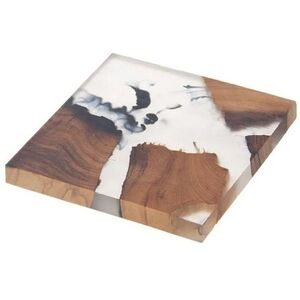 ORION RIVER poháralátét, 1 db, 8 x 8 cm, akác/resin kép