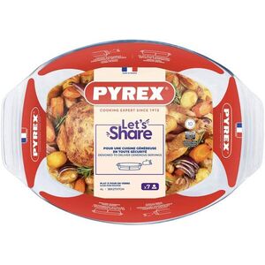 Pyrex sütőedény 4 l ovális, üveg kép