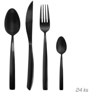ORION BLACK LUXURE rozsdamentes acél evőeszközkészlet, 24 db kép