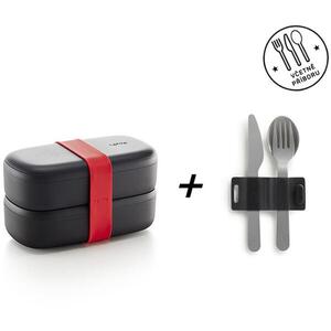 Lékué uzsonnás doboz, Lunch Box To Go + Evőeszközök, Basic To Go Limited Edition kép