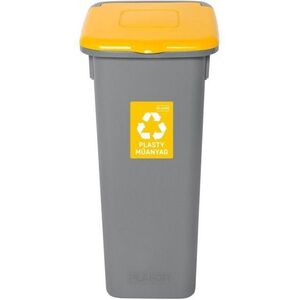 Igotrend Szelektív hulladékgyűjtő 53 l FLAP BIN, szürke/sárga kép
