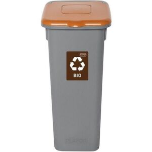 Igotrend Szelektív hulladékgyűjtő 53 l FLAP BIN, szürke/barna kép