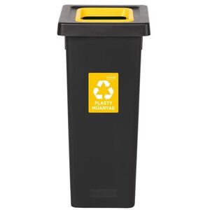 Igotrend, 720001 szelektív szemetes 53 L, FIT BIN - fekete/sárga kép