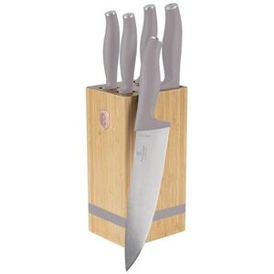 BerlingerHaus Taupe Collection, késkészlet állvánnyal, BAMBOO, 6 darab kép