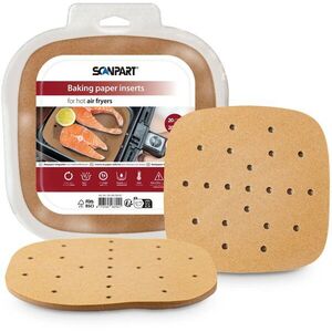 ScanPart perforált papír forrólevegős sütőkhöz, 20 × 20 cm, 100 darab kép