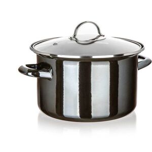 BANQUET METALLIC Black zománcozott, 24 cm 3, 7 l, fedővel kép