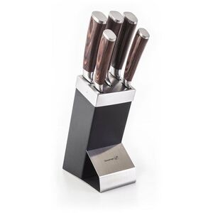 G21 Gourmet Dynamic 5 részes késkészlet + fekete-rozsdamentes acél állvány kép