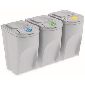 PROSPERPLAST Sortibox 3 × 35 l - hamuszürke kép