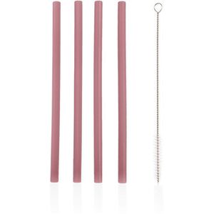 Zopa szilikon szívószál - 4 db, Old Pink kép
