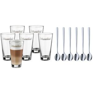 WMF 99626999999 Latte Macchiato készlet, pohár + kanál, 6 db kép