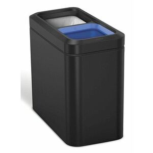 Simplehuman Szelektív szemetes, 10/10 l, nyitott, matt fekete acél kép