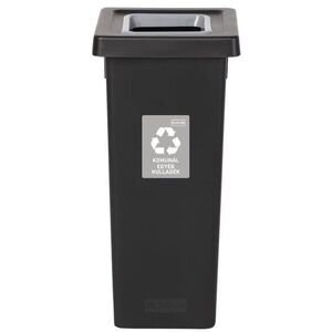 Igotrend, 720005 szelektív szemetes 53 L, FIT BIN - fekete/szürke kép