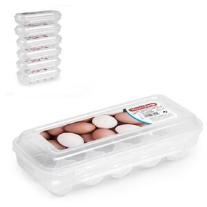 Plastic Forte Doboz 10 tojáshoz, műanyag, átlátszó, 27×13×7 cm kép