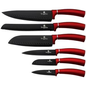 BerlingerHaus Burgundy Metallic Line Tapadásmentes bevonatú késkészlet, 6 db kép