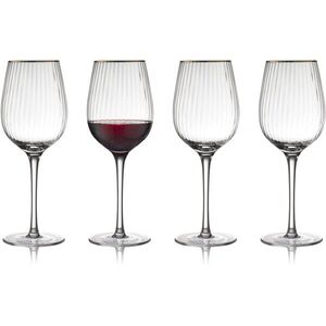 Lyngby Glas vörösborospohár készlet, 300 ml, 4 db, Palermo Gold kép