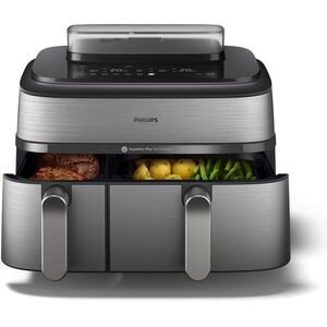 Philips 5000-es sorozatú Airfryer dupla kosaras gőzfőző funkcióval, 9 literes, NA555/00 kép