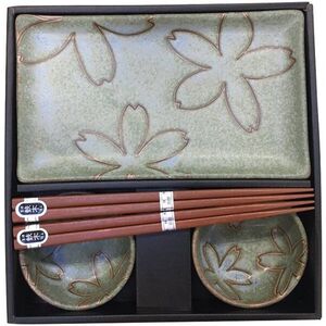 Made In Japan Sushi set virág motívummal világoszöld 6 db kép