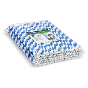 Wimex Spirál papír szívószál 8 × 25 cm, kék - 100 darab kép
