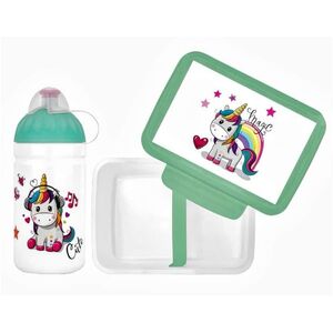 ZDRAVÁ LAHEV egészséges snack + egészséges kulacs, 0, 5 l, MAGIC UNICORN készlet kép