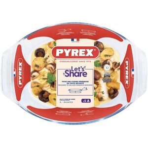 Pyrex sütőedény 3 l ovális, üveg kép