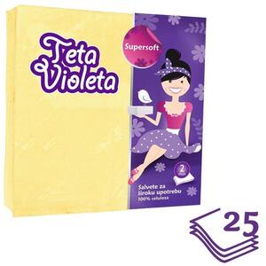 Violeta Szalvéta - 2 rétegű sárga 25 db kép
