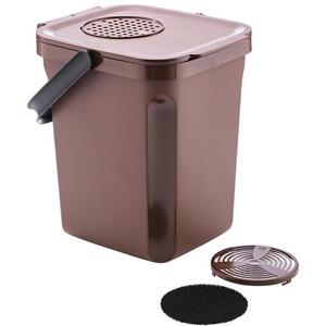 Denox Active Biohulladék gyűjtő szemetes, 10 l, barna kép