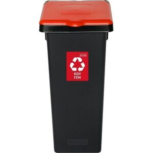 Igotrend Szelektív hulladékgyűjtő 53 l FLAP BIN, fekete/piros kép