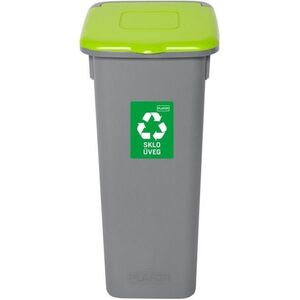 Igotrend Szelektív hulladékgyűjtő 53 l FLAP BIN, szürke/zöld kép