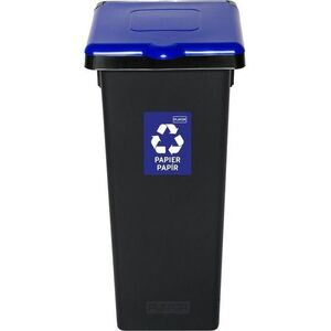 Igotrend Szelektív hulladékgyűjtő 53 l FLAP BIN, fekete/kék kép