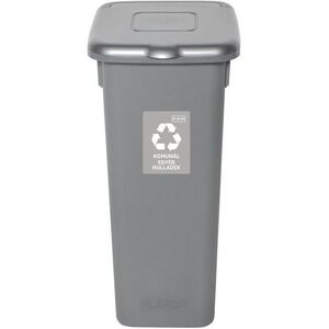 Igotrend Szelektív hulladékgyűjtő 53 l FLAP BIN, szürke/ezüst kép