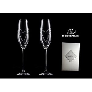 B.BOHEMIAN Esküvői pezsgőspohár 210 ml HEARTS 2 db kép