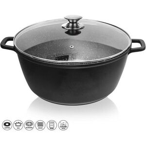 GRANDE Fazék, átm.: 32 cm, üveg fedő kép