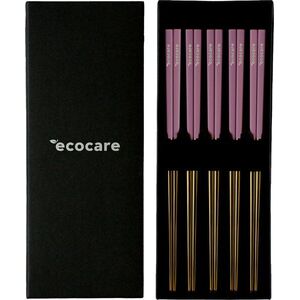 ECOCARE Box Gold-Pink fém sushi pálcikák 10 db kép