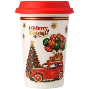 eCa KB31WZ1 karácsonyi kerámia bögre szilikon tetővel, 400 ml kép