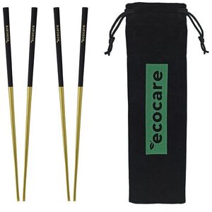 ECOCARE Fém Sushi pálcika arany-fekete csomagolásban 4 db kép