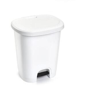 Plastic Forte Color szeméttároló, fehér, betét nélkül pedállal, 27 l kép